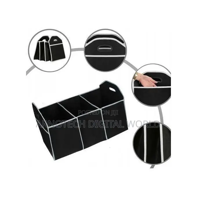 Foldable Carboot Organizer Bag With Multiple Compartments for Storage