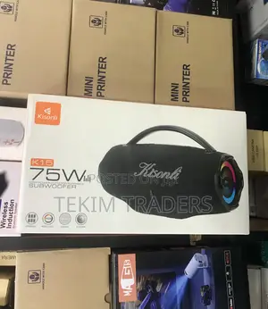 Kisonli 75w Outdoor Speaker 6000mah Subwoofer Bluetooth RGB