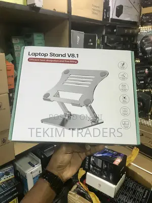 Aluminium Laptop Stand V8.1 Heavy Duty - Adjustable Height Tilt