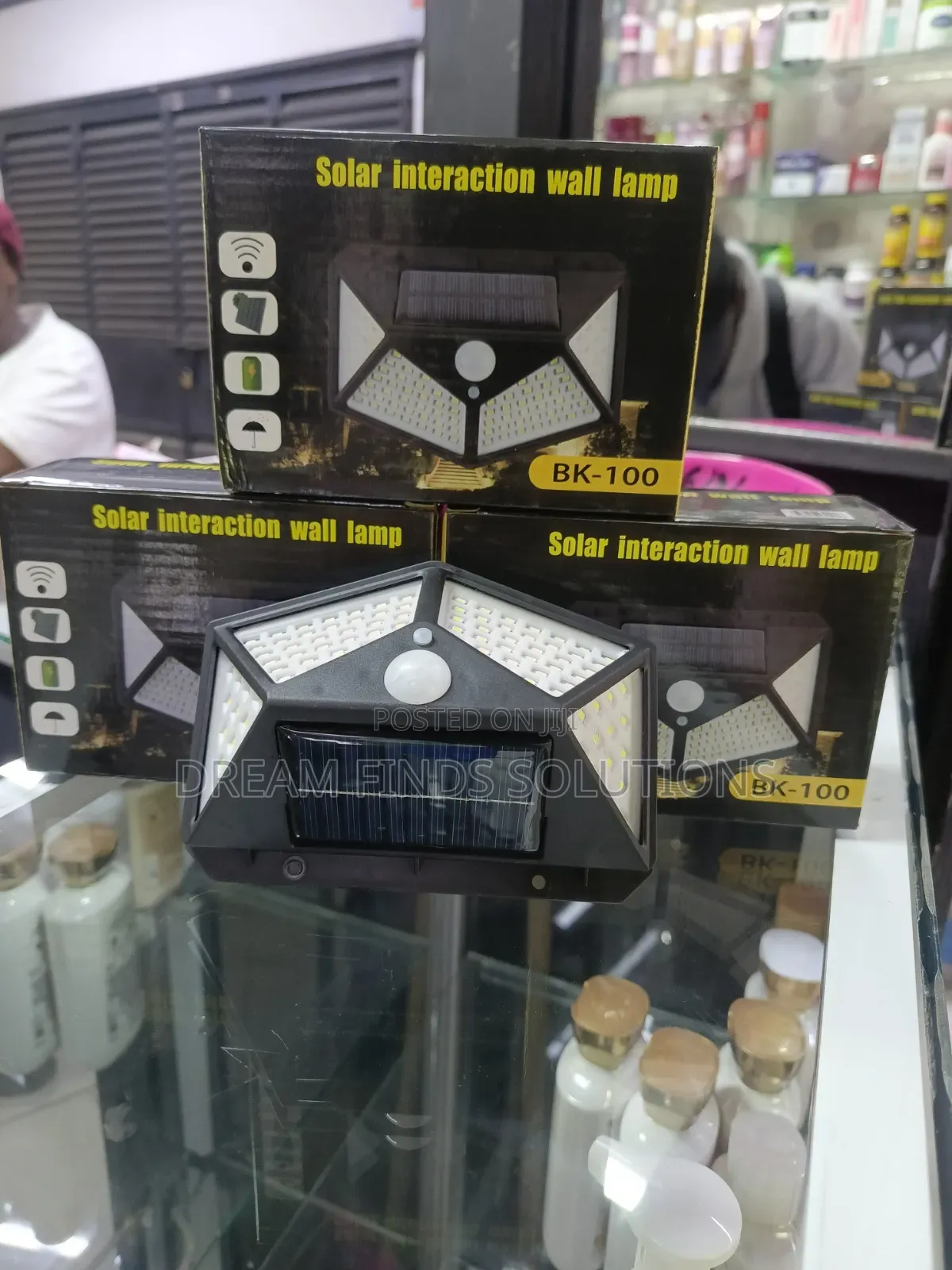 Bright Outdoor 100 Led Solar Wall Lamp - Bk-100 Motion Activated Light