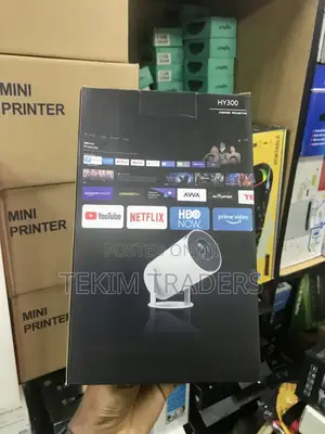 Hy300 Smart Portable Projector-Android 11, Wifi 6, 130 Inch Display