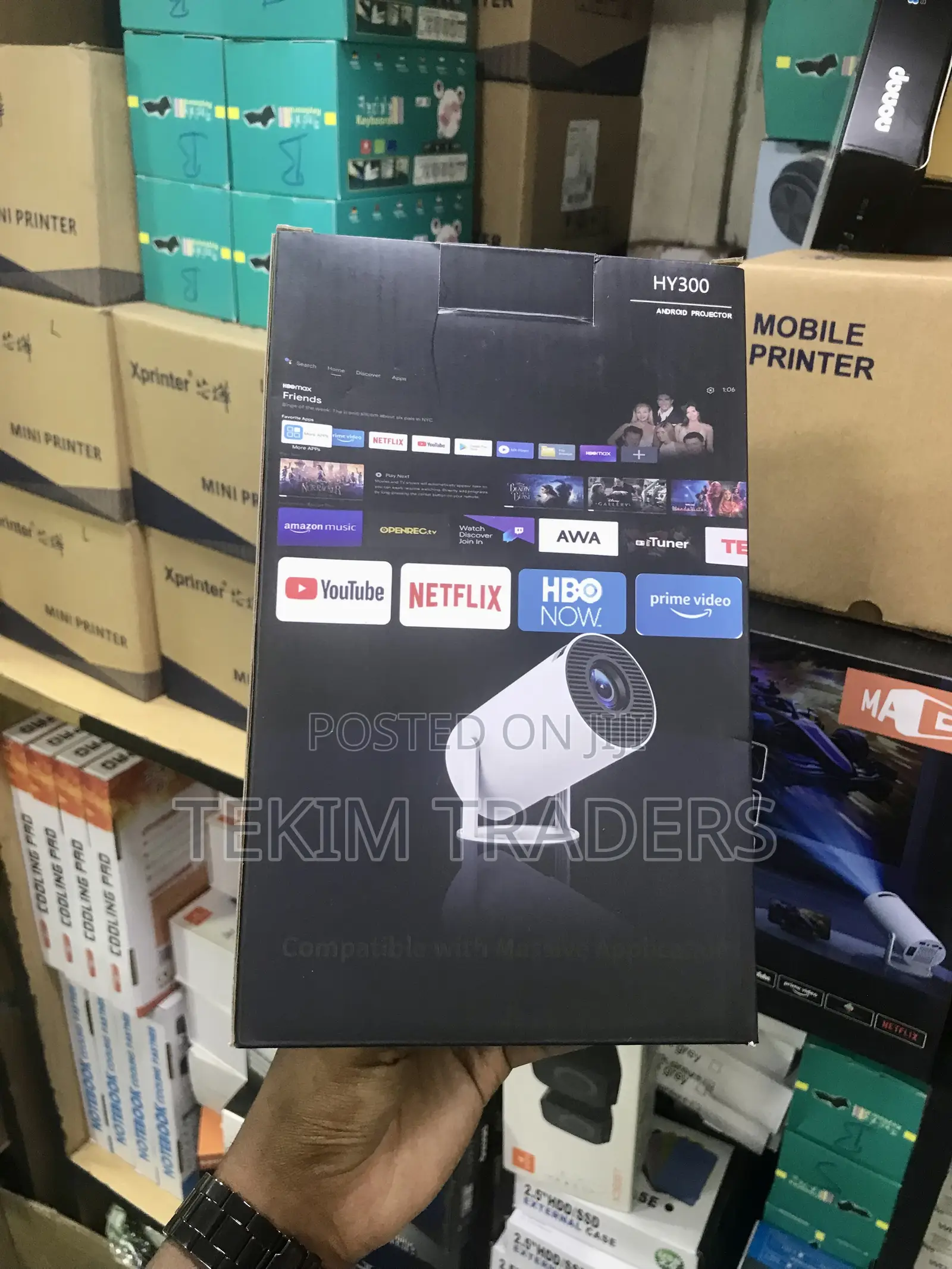 Hy300 Android 11 Portable Projector - 720p Hd, Wifi 6, Decoding