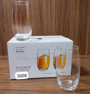 Concave Water Glass Tumbler 6 PCS