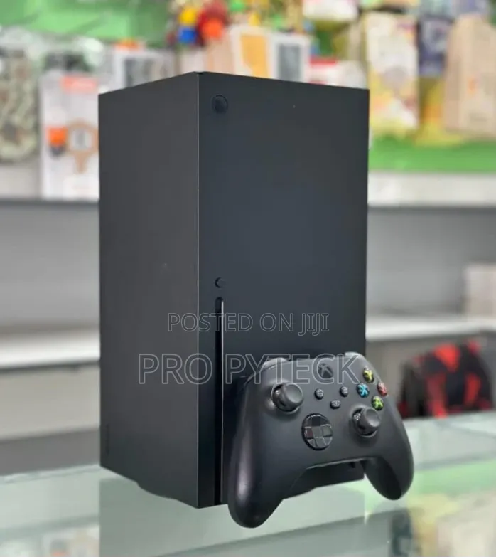 Black Xbox Series X With One Controller