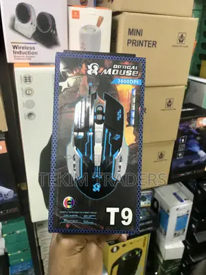 T9 3600dpi Wired Gaming Mouse With Led Adjustable Dpi 6 Buttons
