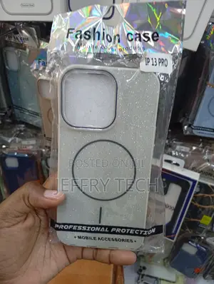 iPhone 13 Pro Silver Glitter Magsafe-Compatible "Fashion Case