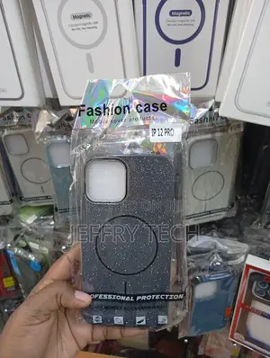 iPhone 12 Pro, Dark, Sparkling Textured Backing Cover