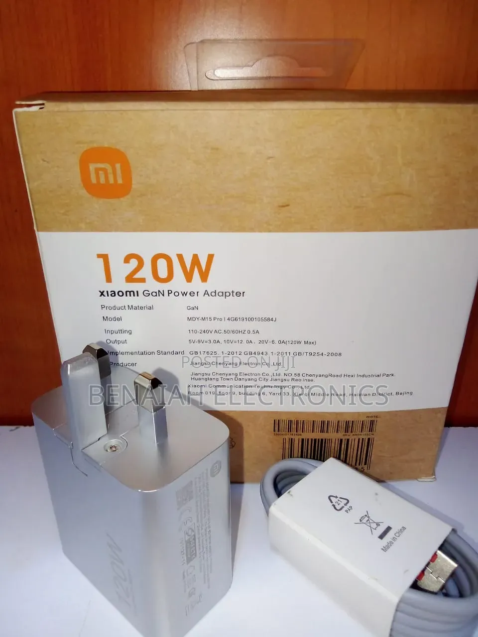 120 Watts Xiaomi Charger Complete With Cable