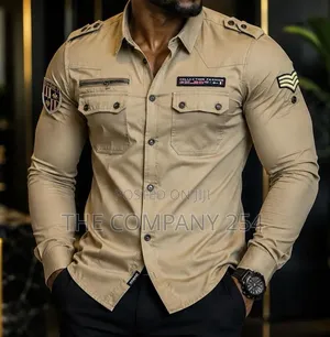 Quality Casual Denim Designer Double Pocket Long Sleeved Shirts
