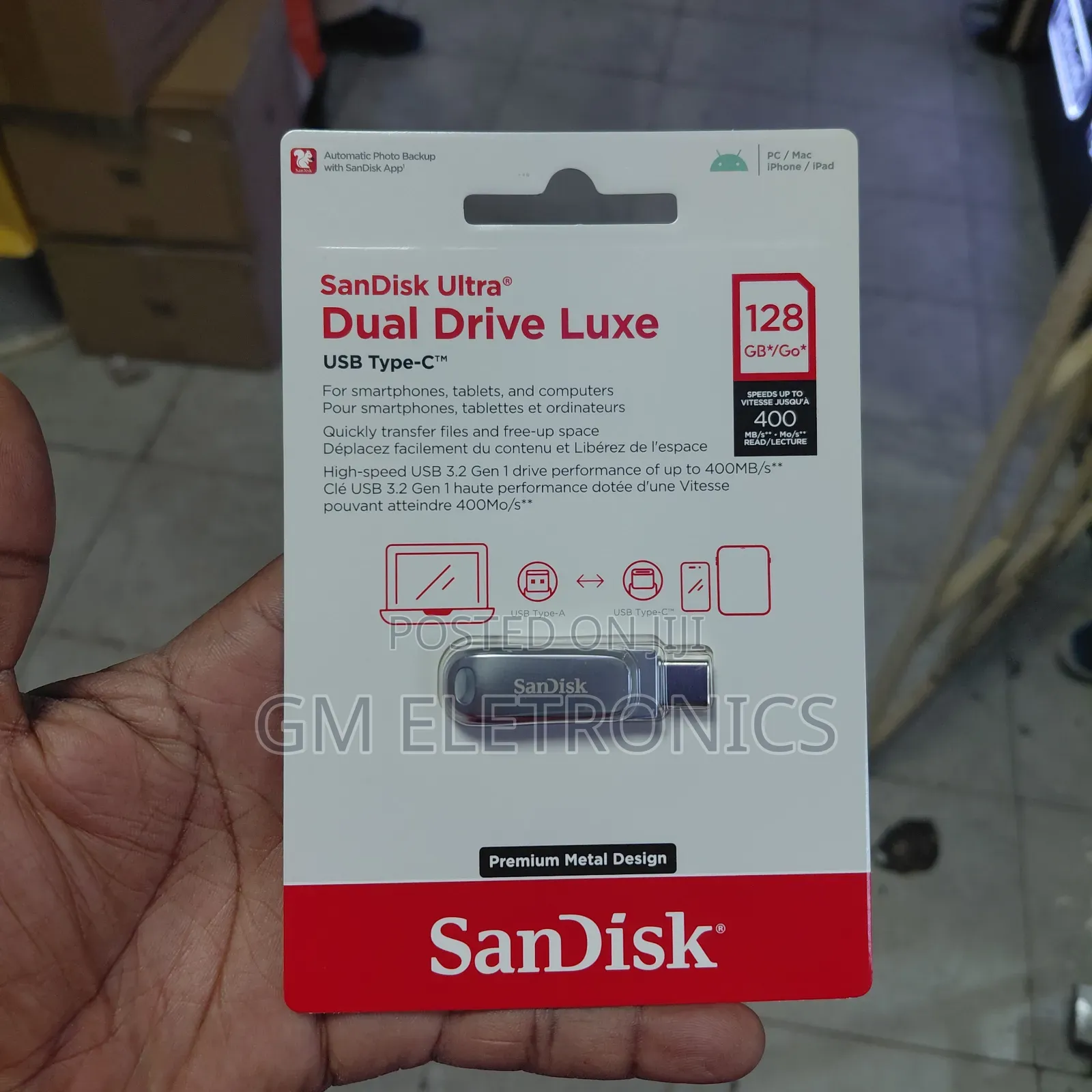 128gb Dual Drive Luxe Usb-Type-C Drive for Smart Phones Computers