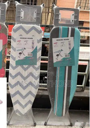 Metallic Foldable Ironing Boards With Patterned Fabric Covers