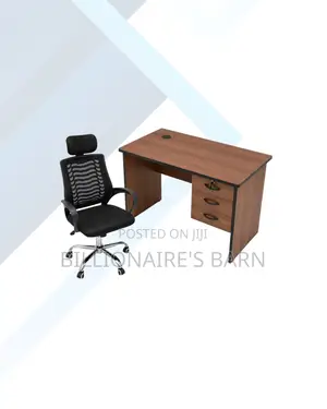 Compact 1m Desk and Headrest Mesh Chair for Compact Spaces