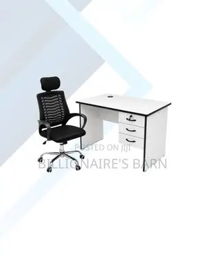 Compact 1m Desk and Headrest Mesh Chair for Daily Tasks