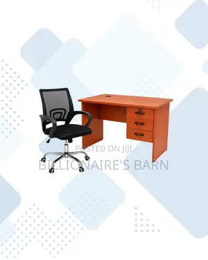 Compact 1m Desk and Secretarial Mesh Chair for Daily Tasks