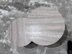 Wooden Table With Metal Stand