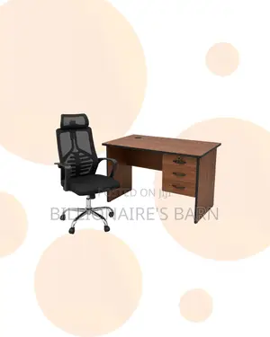 Compact 1m Desk High-Back Ergonomic Mesh Chair for Desk Organisation