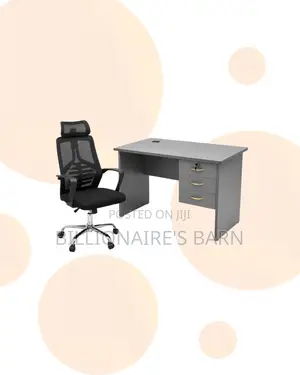 Compact 1m Desk and High-Back Ergonomic Mesh Chair for Compact Spaces