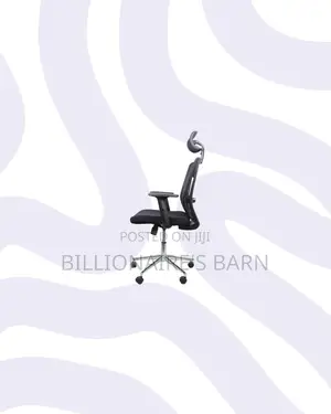 Practical Black Mesh Office Chair With Headrest for Compact Work Areas