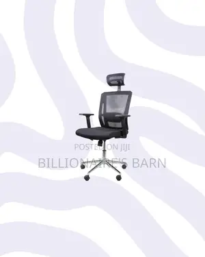 Practical Black Mesh Office Chair With Headrest for Compact Work Areas