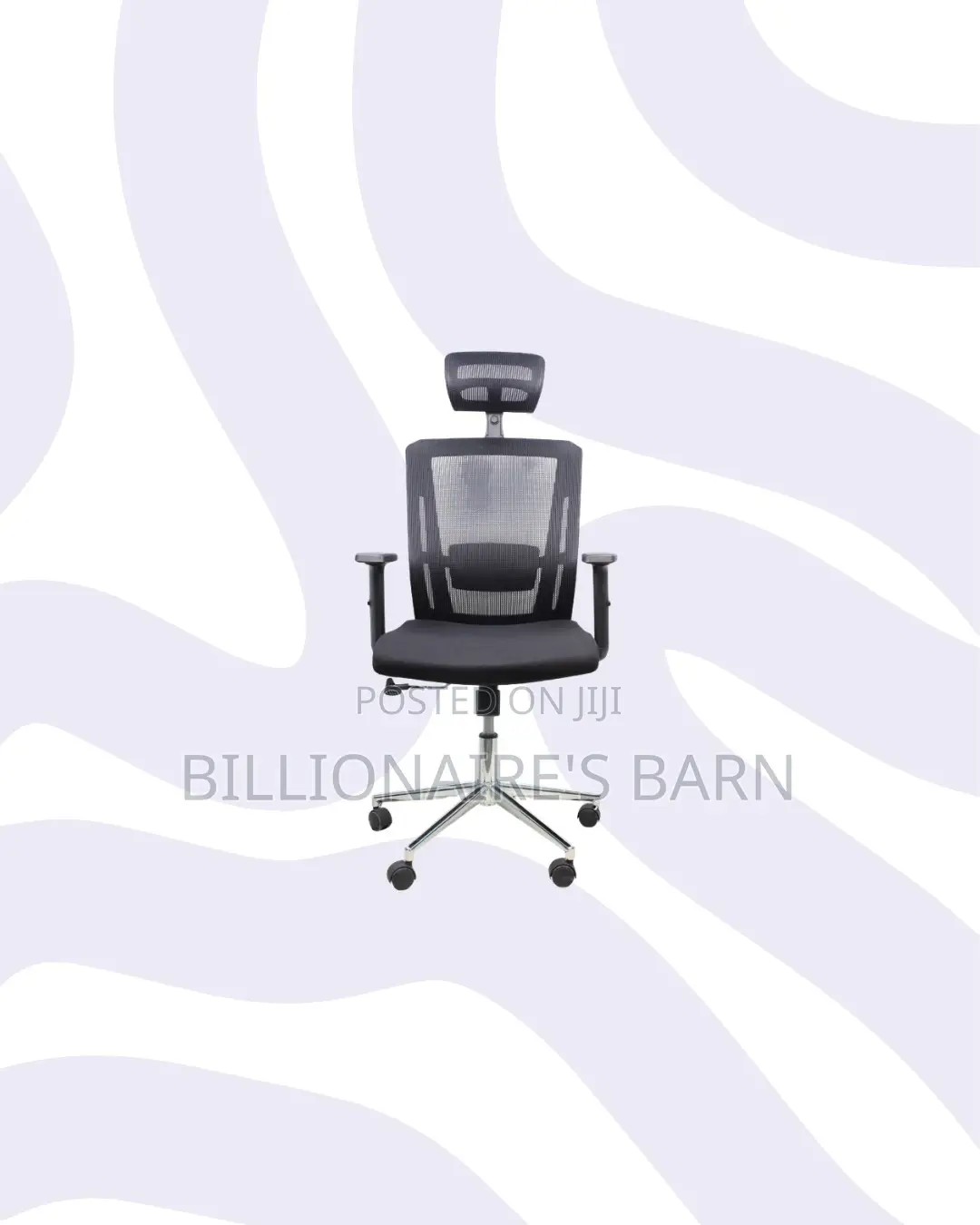 Practical Black Mesh Office Chair With Headrest for Compact Work Areas