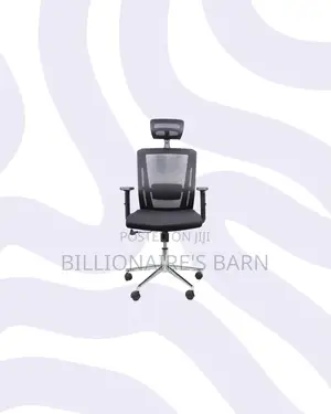 Practical Black Mesh Office Chair With Headrest for Compact Work Areas