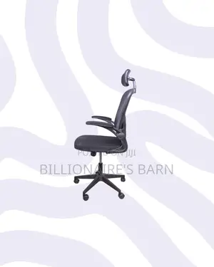 Grey Ergonomic Office Chair With Headrest for Compact Work Areas