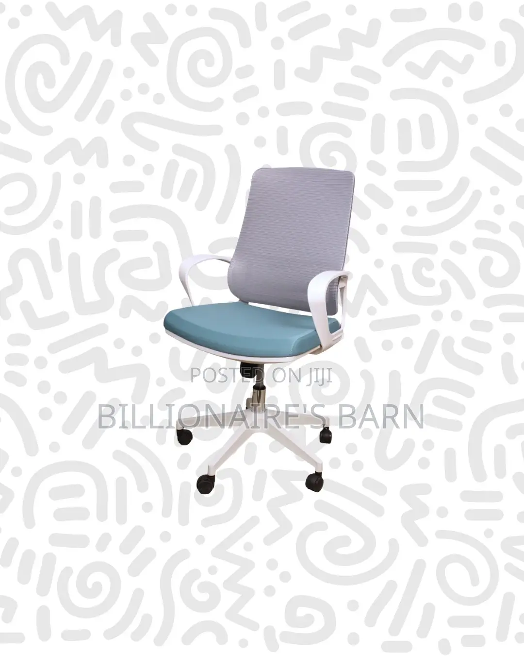Practical White Mid Back Mesh Office Chair for Compact Work Areas