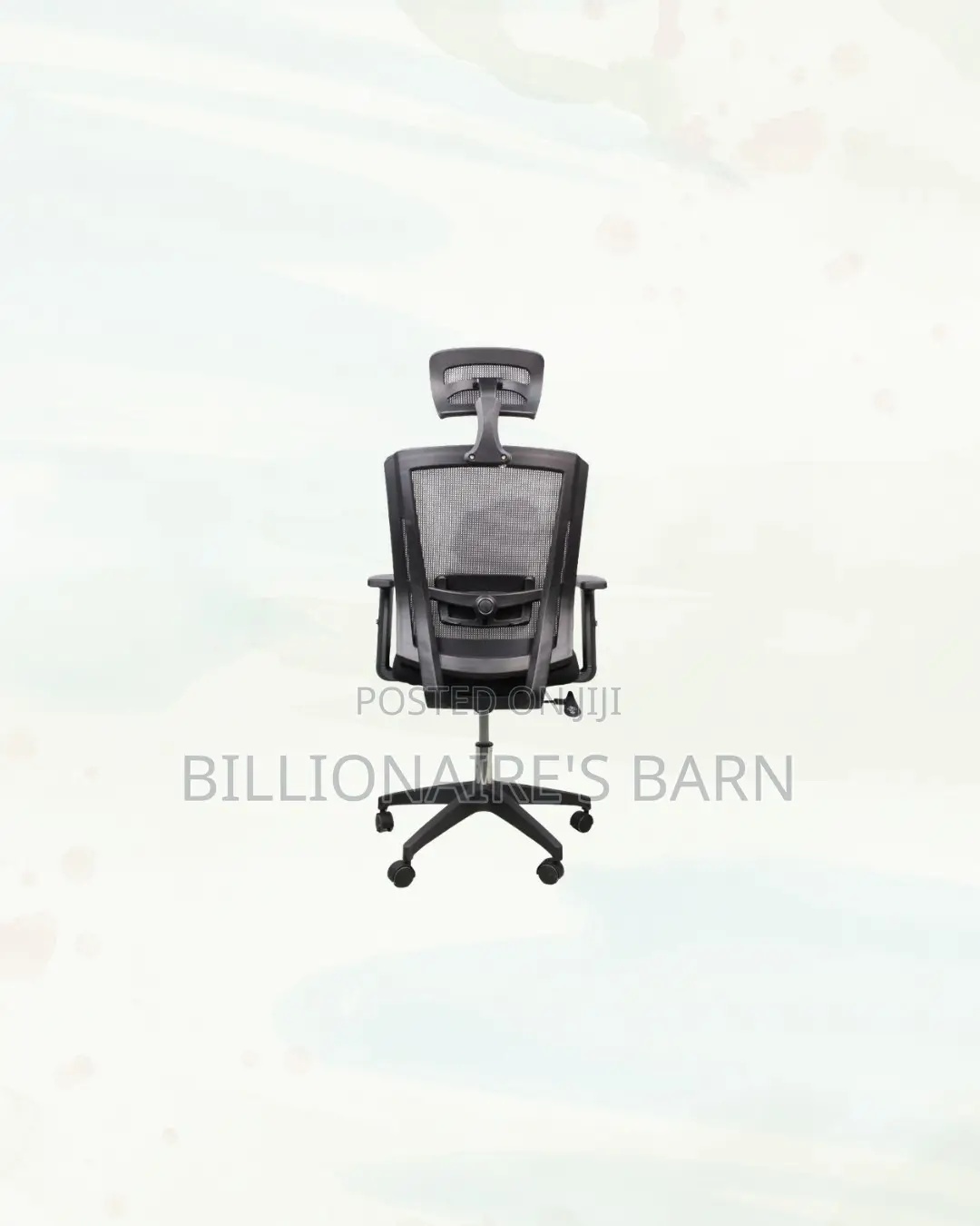 Practical Black Mesh Chair With Nylon Base for Compact Work Areas