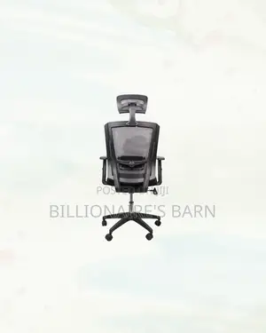 Practical Black Mesh Chair With Nylon Base for Compact Work Areas