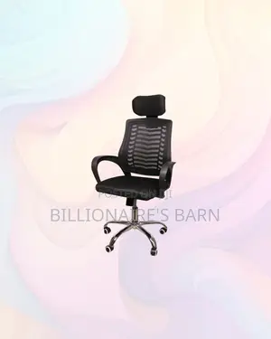 Practical Secretarial Mesh Chair With Headrest for Compact Work Areas