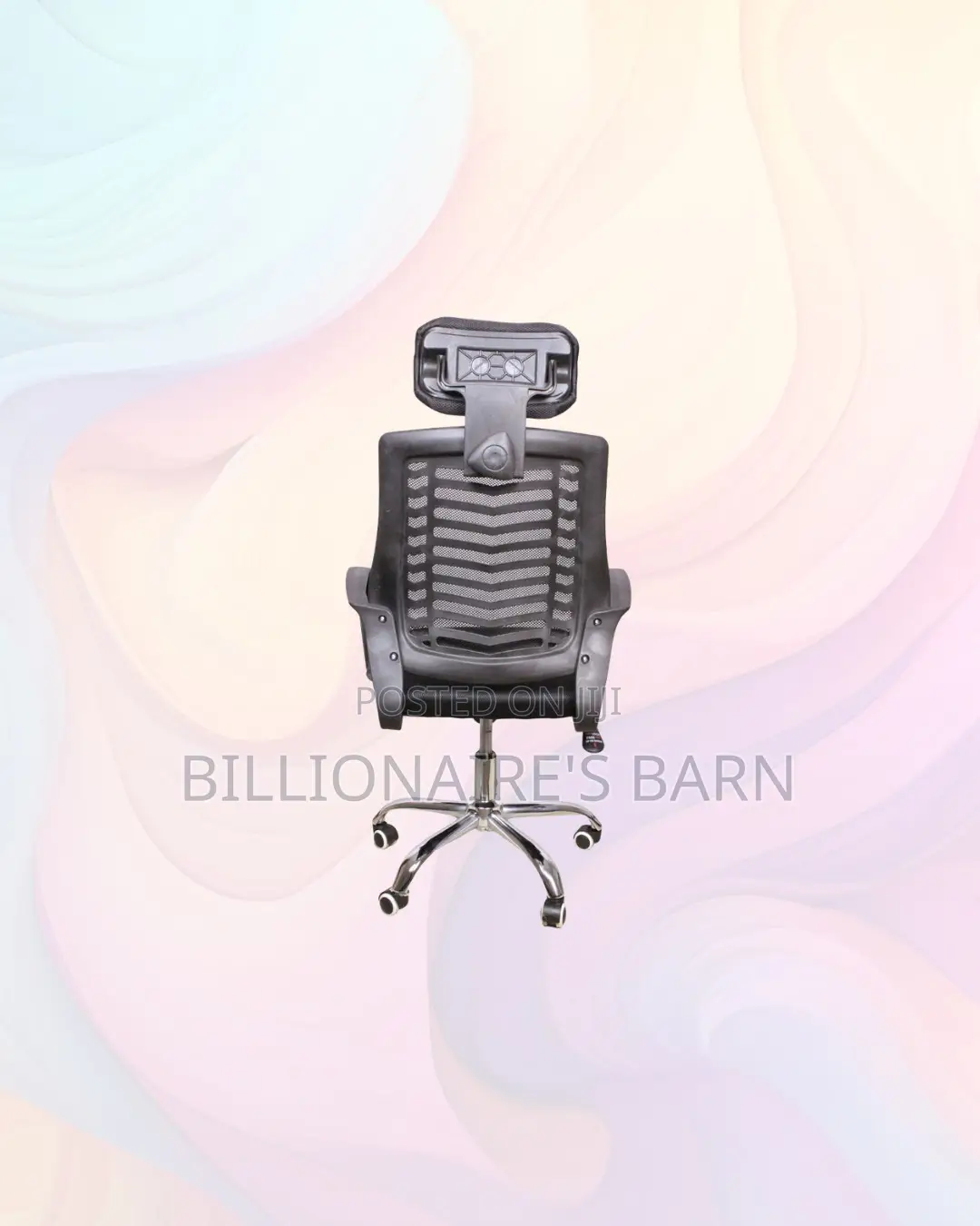 Practical Secretarial Mesh Chair With Headrest for Compact Work Areas