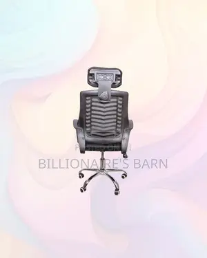 Practical Secretarial Mesh Chair With Headrest for Compact Work Areas