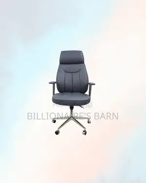 Grey Executive Leather Chair High Back for Smooth Daily Tasks