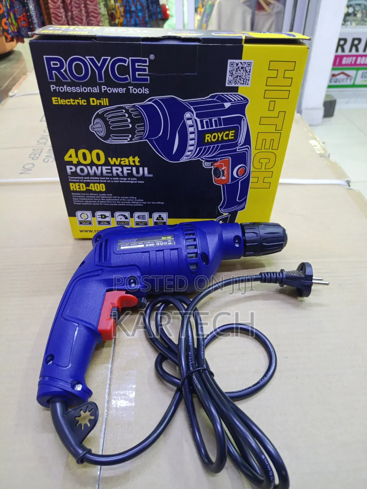 Royce 400w Electric Drill – Variable Speed Power Drill