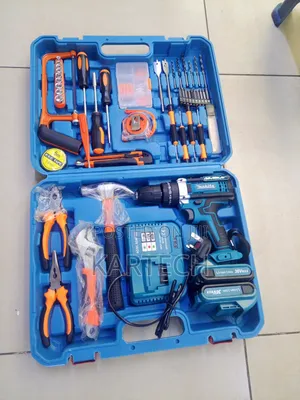 Makita 36v Max Cordless Drill 52-Piece Tool Kit With 2 Batteries