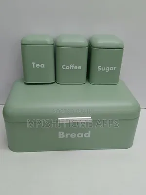 Unique and Elegant Bread Storage Bin With 3pcs Canisters