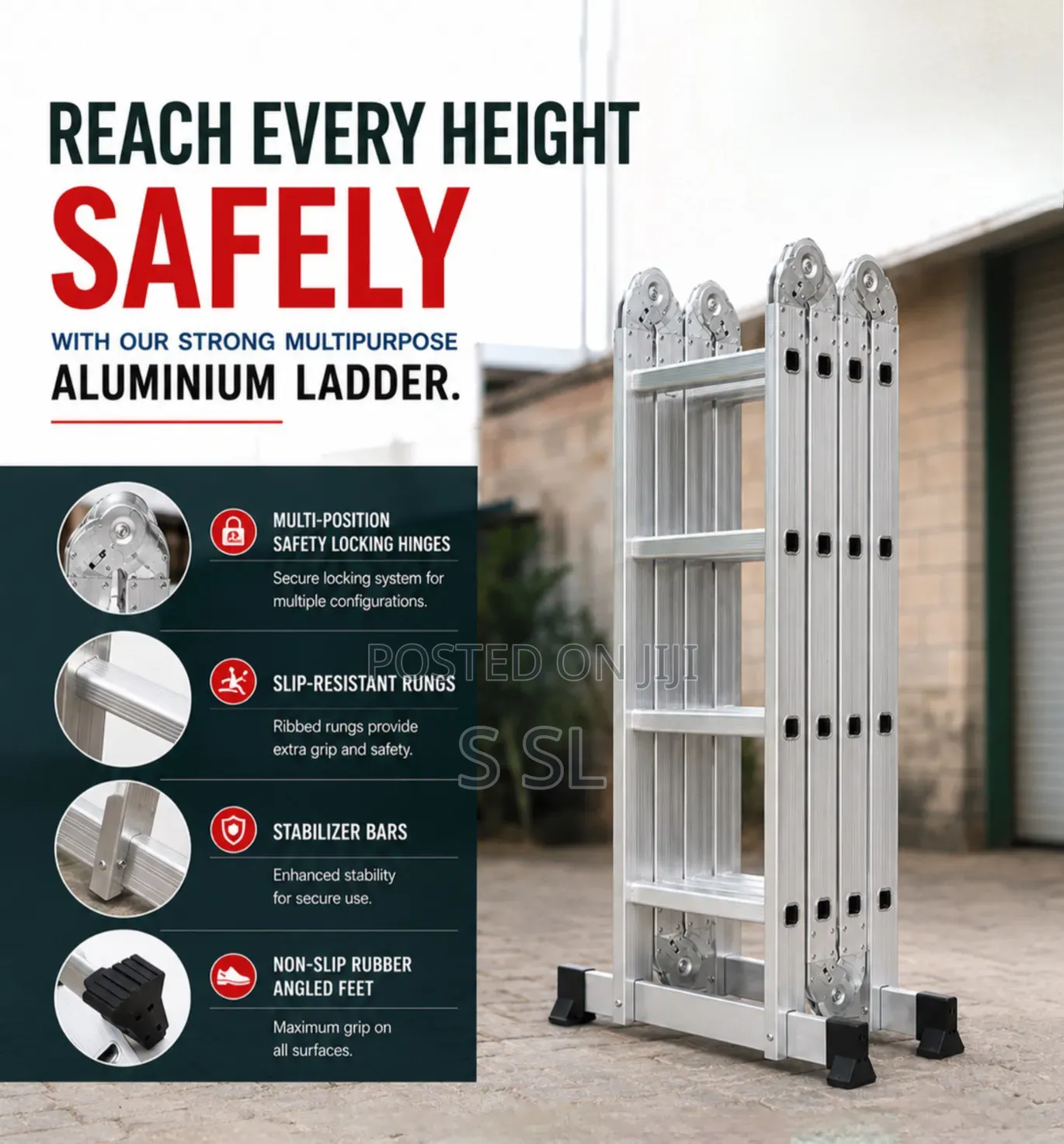 Strong Aluminium Multipurpose Ladder 4x4