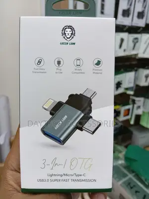 Green Lion 3 in 1 Otg Adapter.
