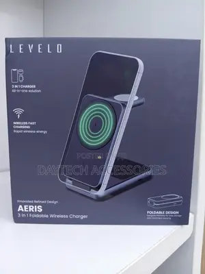 Levelo Aeris 3-in-1 Foldable Wireless Charger - Cloudy Gray