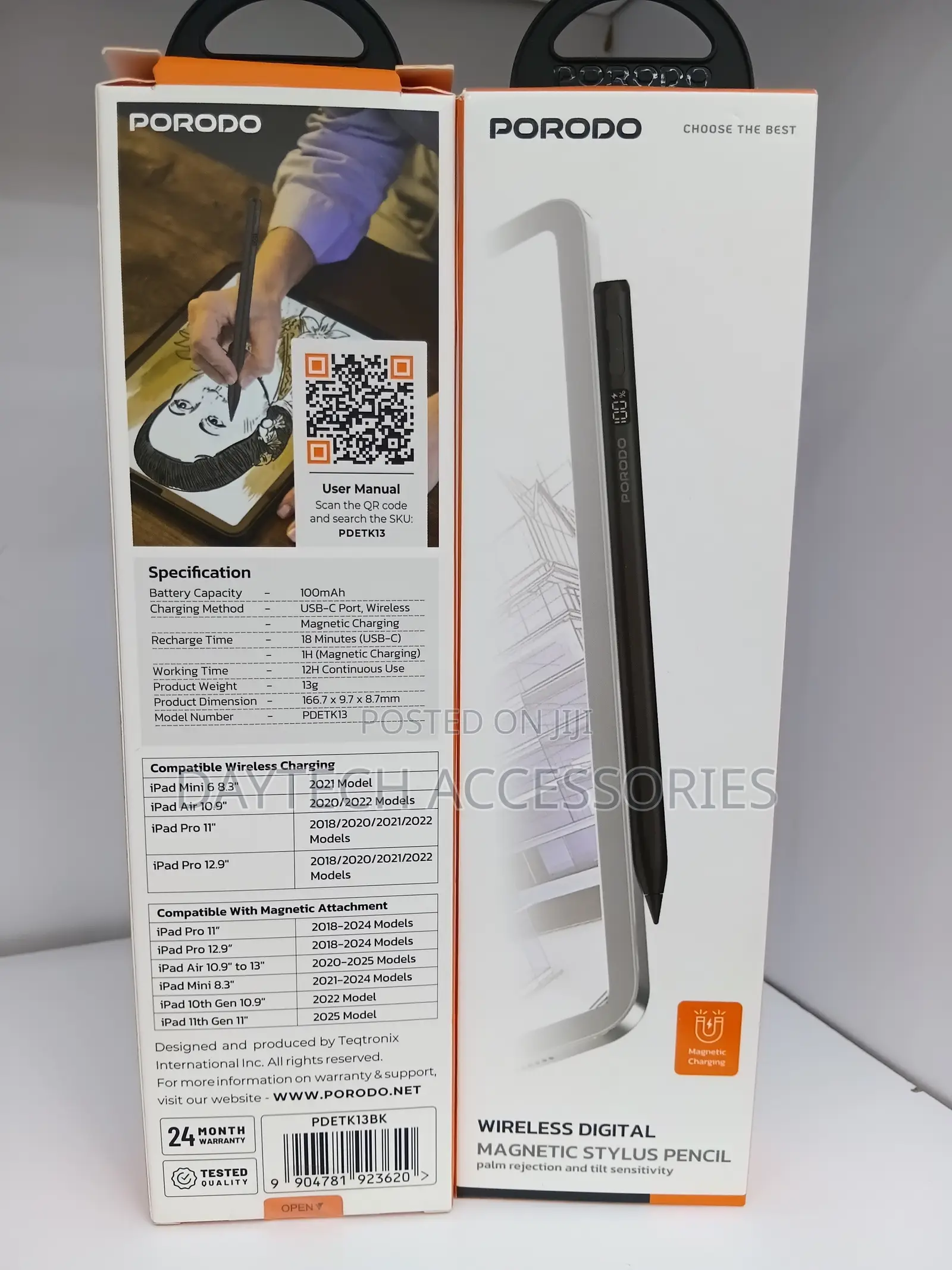 This Is a Porodo Wireless Digital Magnetic Stylus Pencil