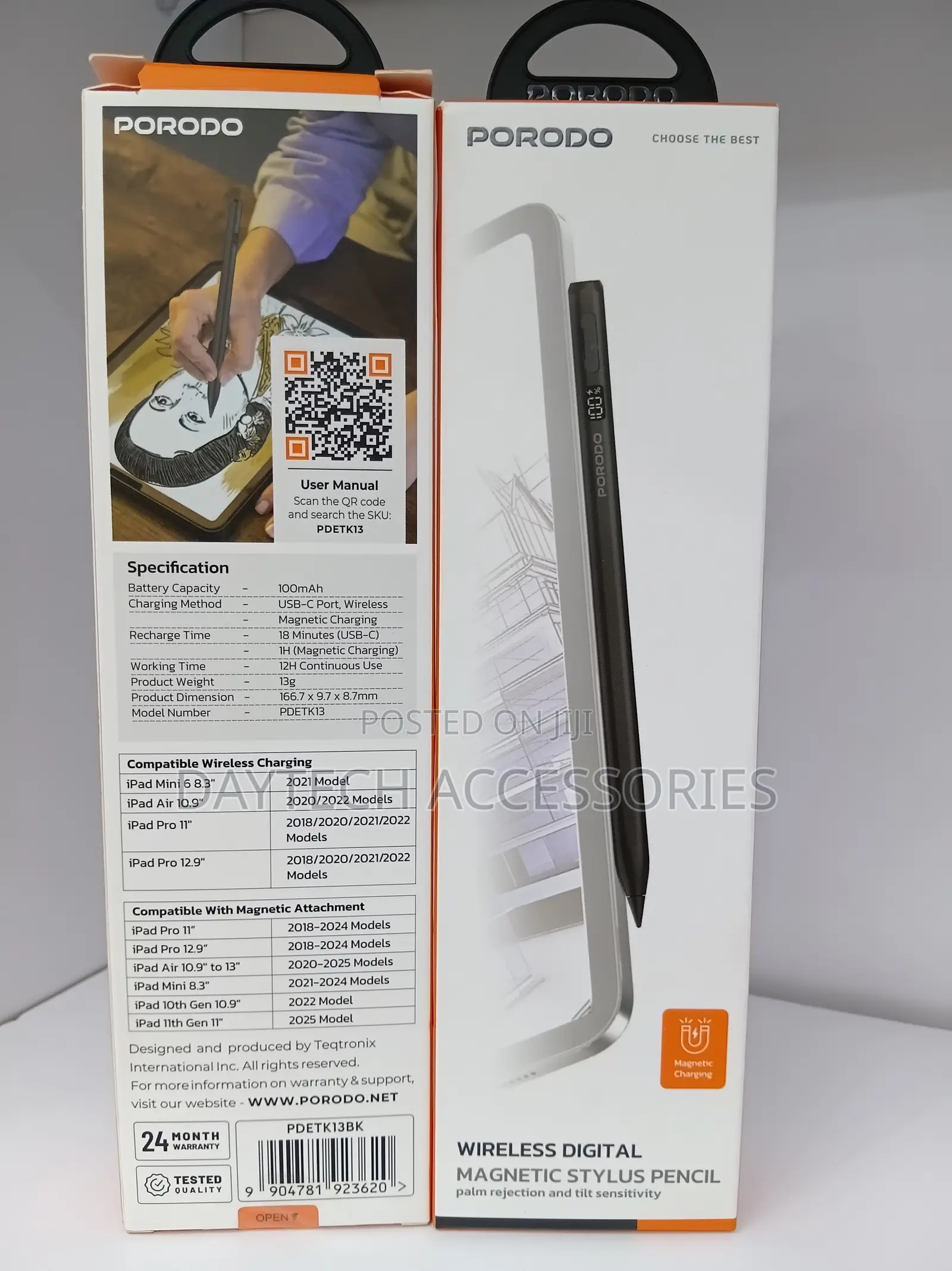This Is a Porodo Wireless Digital Magnetic Stylus Pencil
