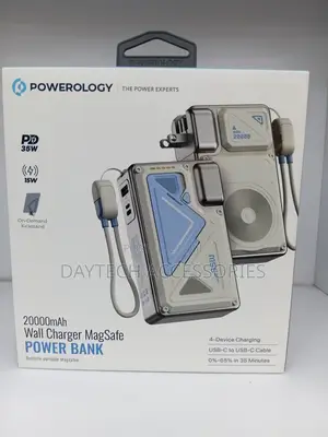This Is a Powerology 20000mah Wall Charger Magsafe Power Bank