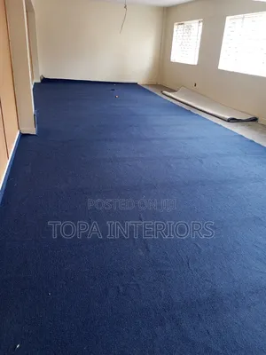 Navy Blue Office Floor Carpets Covering the Whole Floor