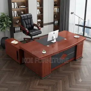 Office Desk; 1.8 Meters Executive Open Mahogany Office Desk