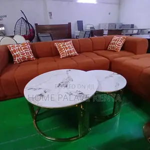 Nesting Table: High Gloss Stone Top With Detailed Legs