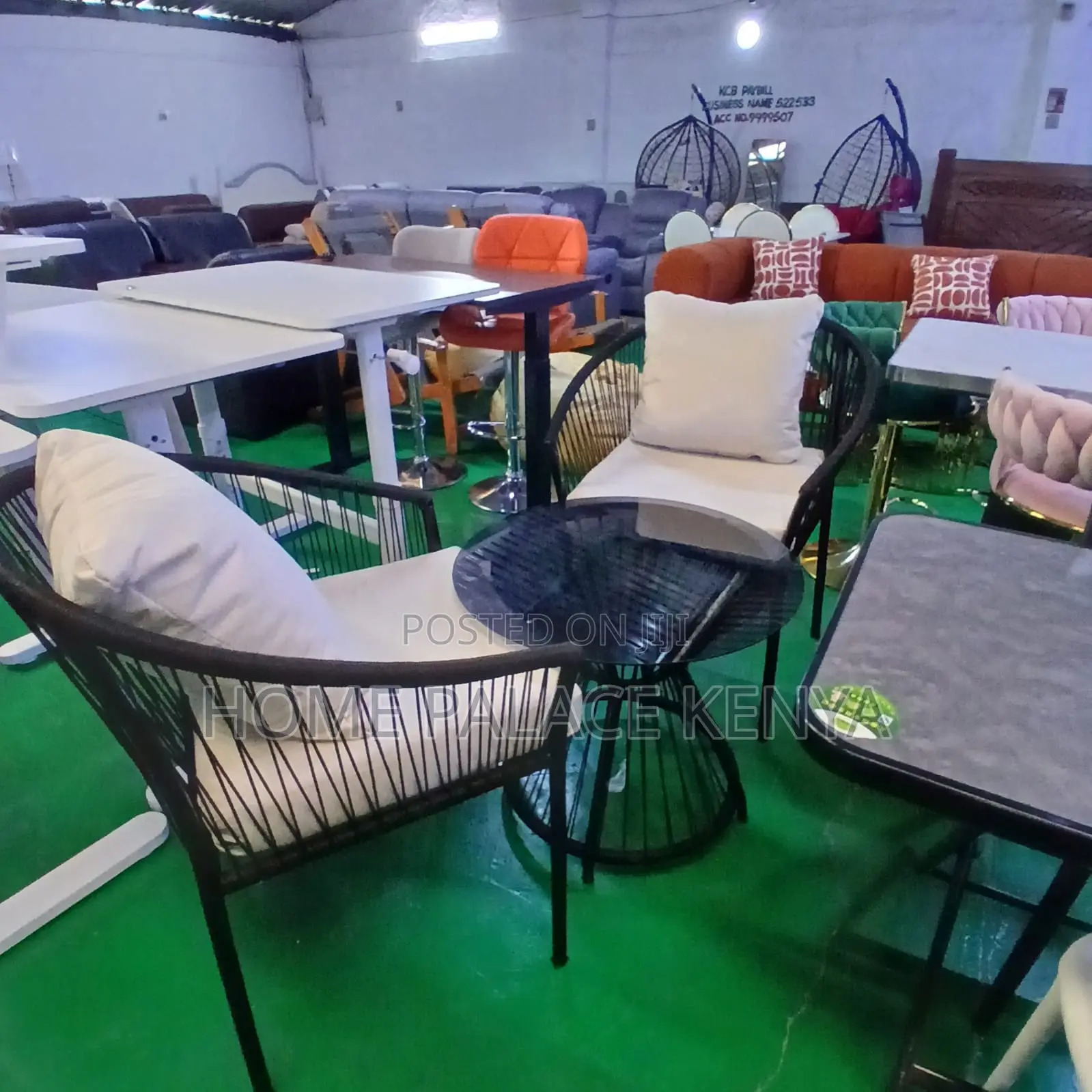 Balcony Set: Espresso Frame Armchair Set