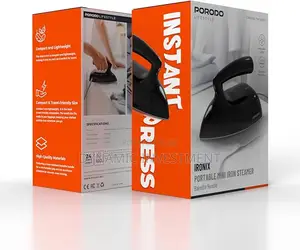 Porodo Mini Portable Steam Iron Dry Iron Function Bakelite Handle