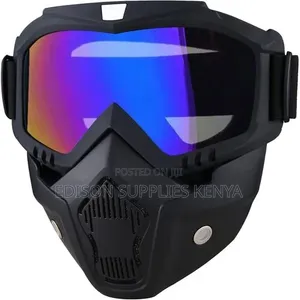 Paintball Mask Tactical Full Face Ski Mask Goggles Atv Dirt Bike Glass