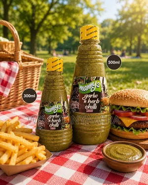 Manny's Chilli Sauce. Perfect for Burgers, Pizza, Fries Etc.