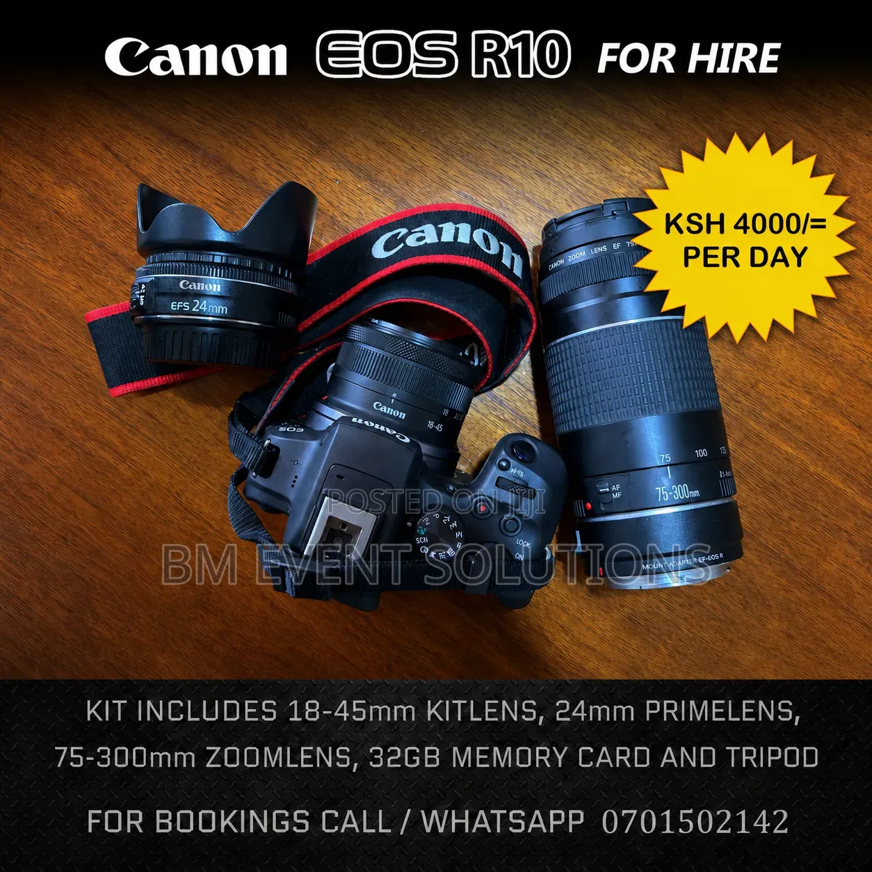 Canon Eos R10 Available for Hire.